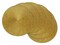 Contemporary Home Living Round Kitchen Placemats - 15" - Metallic Gold - Set of 6